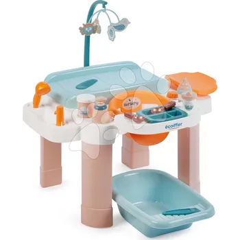 Doplněk pro panenku Pečovatelský stolek pro panenku Nursery Écoiffier 13 doplňků s vaničkou od 18 měsíců