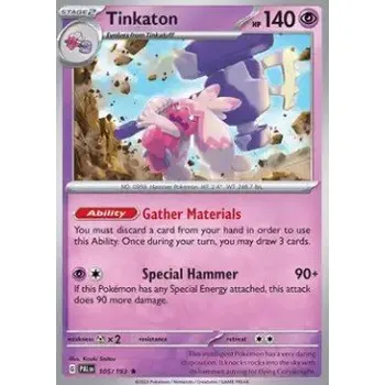 Sběratelská karetní hra Pokémon PAL 105/193 Tinkaton - Paldea Evolved Stav: Near Mint, Verze: HOLO