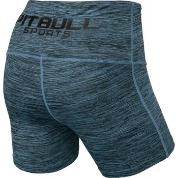 Dámská móda PitBull West Coast - dámské šortky PERFORMANCE COMPRESSION tyrkysový melír S