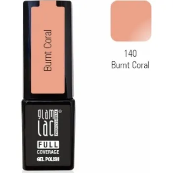 Umělé nehty GlamLac Gel lak oranžový - 140 Burnt Coral 6 ml