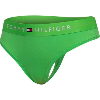 Dámské spodní prádlo TOMMY HILFIGER DÁMSKÁ TANGA THONG (EXT SIZES) GREEN UW0UW04146 LWY Velikost: XS