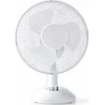 NEDIS FNTB10CWT23 stolní ventilátor/ průměr 23 cm/ výkon 22 W/ 2 rychlosti/ funkce oscilace/ kabel 1,5 m/ bílý