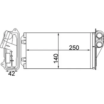 Výměník tepla Výměník tepla, vnitřní vytápění MAHLE AH 245 000S