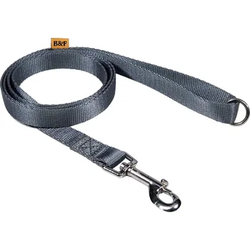 Vodítko pro psa BAFPET Popruhová vodítka JEDNOBAREVNÁ Barva: Šedá, Rozměr: 20mm x 150cm 18211J