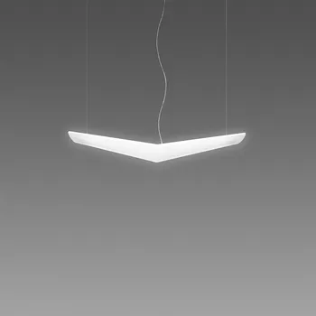 Svítidlo Artemide AK10100 Mouette Symmetric, závěsné designové svítidlo, 55W LED 3000K stmívatelné DALI, 135cm, délka závěsu 590cm