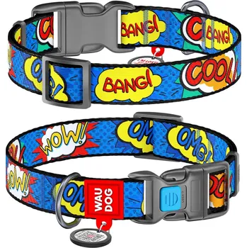 Obojek pro psa WAUDOG obojek nylonový OMG! QR (33-49cm/2,5cm)