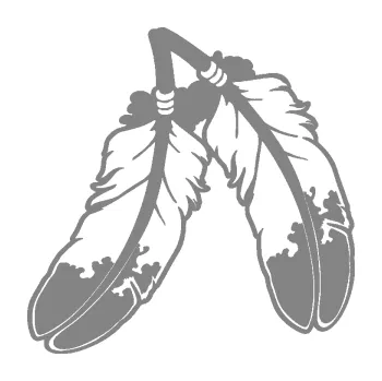 Samolepící dekorace SAMOLEPKA Peříčka 003 levá indiánský motiv (17 - šedá) NA AUTO, NÁLEPKA, FÓLIE, POLEP, TUNING, VLASTNÍ TEXT, TISK, AUTOSAMOLEPKY.cz, POLEPY, OBRÁZEK, LOGO, SAMOLEPKY