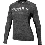 PitBull West Coast - dámský Rashguard L.S. PERFORMANCE tmavě šedý melír XL