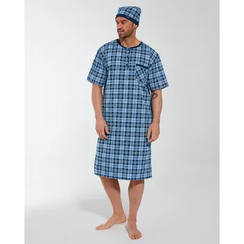 Pánské pyžamo Cornette noční košile pánská 109/14 - jeans, M (Pánská noční košile s krátkým rukávem Cornette 109)
