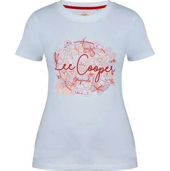 Dámské tričko dámské tričko LEE COOPER - OPTIC WHITE - XL (Lee Cooper Classic)