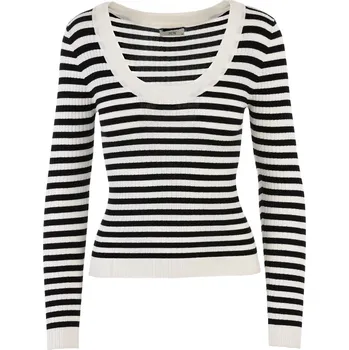 Dámský svetr PRUHOVANÝ SVETR S VÝSTŘIHEM Jacqueline de Yong