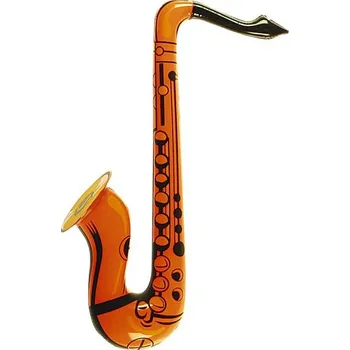Karnevalový doplněk r-kontakt Oranžový nafukovací saxofon