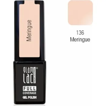 Umělé nehty GlamLac Gel lak oranžový - 136 Meringue 6 ml