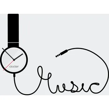 Samolepící dekorace Clocker Nalepovací hodiny Headphones Barva ciferníku: Bílá