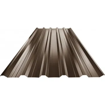 Střešní krytina Plech trapézový tmavě hnědý RAL 8028, TR35A plus - střešní 0,55mm lesklý