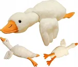 Plyšová husa 50 cm bílá/oranžová