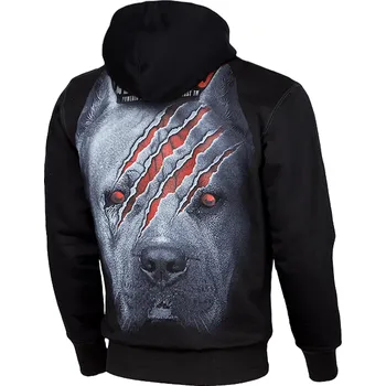 Pánská mikina PitBull West Coast - pánská KP mikina GRIM DOG černá M