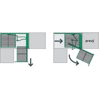Nábytkové kování KES 260401 MagicCorner, rohový mechanismus, 900-1000mm, pravý (KES 260401 MagicCorner, rohový mechanismus, 900-1000mm, pravý)