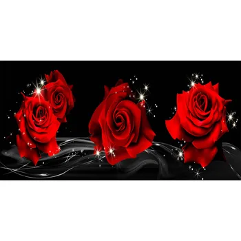 Diamantové malování Diamantové malování - Čtyři květy růží - č. 741 120x60 cm