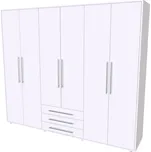 Nábytek Mikulík Skříň ELITE XXL - bílý lesk, antracit, aj.