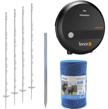 Ohradník Sada elektrického ohradníku ochrana proti divočákům, lesní, vysoké a černé zvěři – síťový zdroj – lanko 400 m