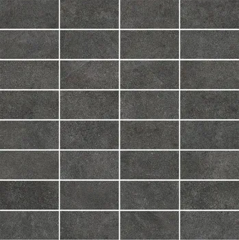 Dlažba STARGRES DLAŽBA QUBUS ANTRACITE MOSAIC RECTAN. 30x30 PÁSKY STAR-152181