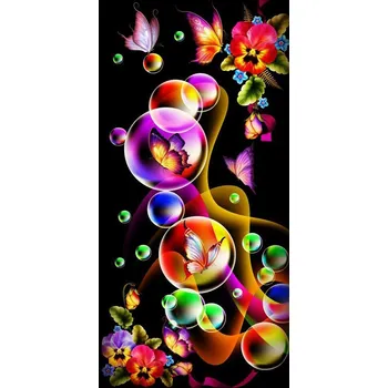 Diamantové malování Diamantové malování - Bubliny a motýli - č. 468 50x120 cm