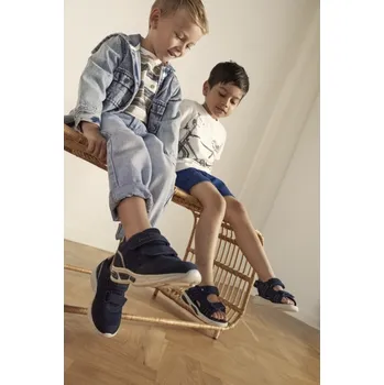 Chlapecké tenisky En Fant - tenisky na suchý zip s led světlem India Ink 29 EU