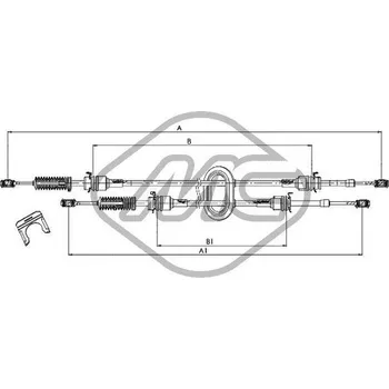 Lanko parkovací brzdy Tazne lanko, rucni prevodovka, , 8200134483, Metalcaucho, 82427