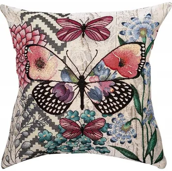 Polštář NábytekProNás Dekorační polštářek - Motýli a květiny