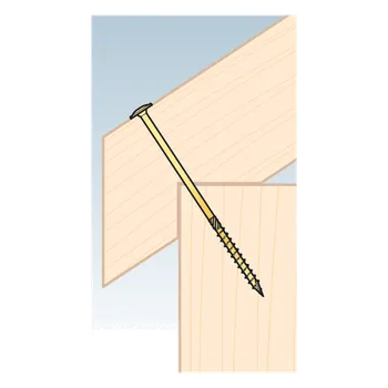 Vrut DOMAX CT tesařský konstrukční vrut s talířovou hlavou zinek žlutý DMX ø (mm): 6, TORX: T30, dlzka: 300
