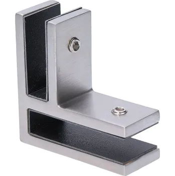 Zábradlí Úchyt skla rohový, sklo 12 mm, broušená nerez AISI 304