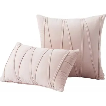 Povlak na polštářek Útulný sametový povlak na polštář 50 x 50 cm Barva: Růžová