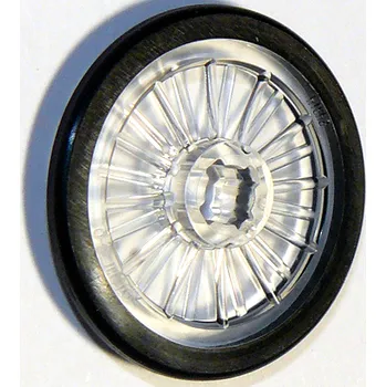 24314pb01 Trans-Clear Wheel Wheelchair with Molded Black Hard Rubber Tire (Průhledné kolo invalidního vozíku s tvarovanou černou pneumatikou z tvrdé pryže)