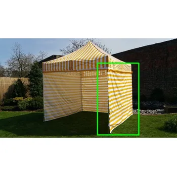 Krycí plachta Boční plachta Profi Steel šíře 7,5 m - Žluto-bílá pruhy