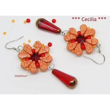 Korálek Náušnice Cecilia č. 1836 - stavebnice