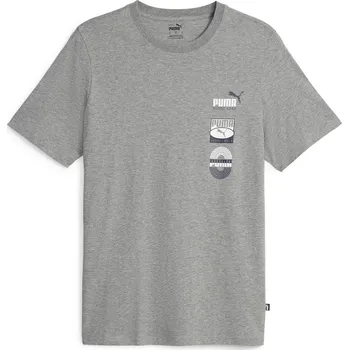 Pánské tričko Pánské Tričko s krátkým rukávem PUMA GRAPHICS VERTICAL TEE 67718703 – Šedá L