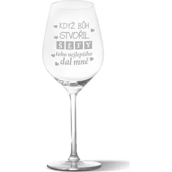 Víno Sablio Sklenička na víno Když Bůh stvořil šéfy: 49 cl