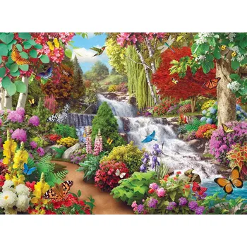 Diamantové malování Diamantové malování - Pohádková zahrada - č. 608 70x60 cm