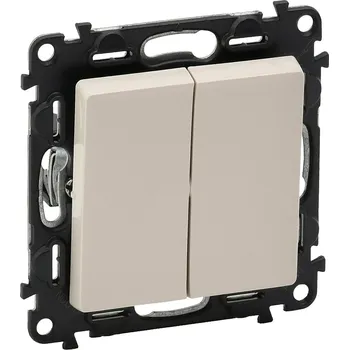 Elektrická zásuvka Legrand VALENA LIFE tlačítko dvojité BÉŽOVÉ 1x rozpínací a 1x spínací kontakt /752218/