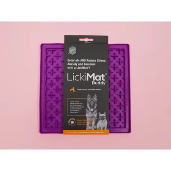 lízací podložka Fialová lízací podložka LickiMat Buddy 20x20 cm