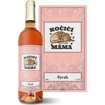 Víno Sablio Růžové víno Kočičí máma: 0,75 l