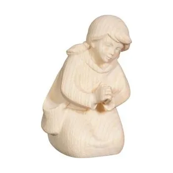Vánoce Ornatis Klečící děvčátko Provedení: Přírodní bez malování, Velikost stojících figur dospělých postav: 9 cm Dřevěná vyřezávaná postava klečícího děvčátka