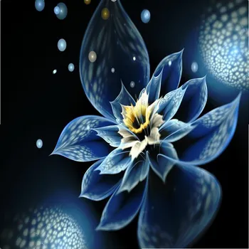 Diamantové malování Diamantové malování - Modrý květ - č. 237 40x40 cm