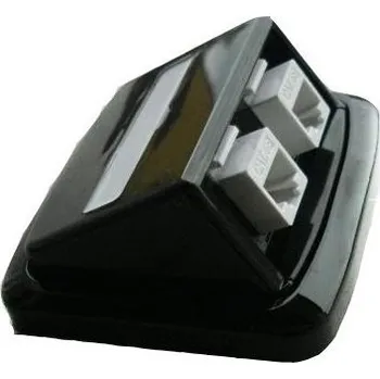 Elektroinstalační materiál Datová zásuvka ABB Tango 2 x RJ-45 černá Datová zásuvka, UTP CAT5E, 2 x RJ-45, WHkey, černá 24205