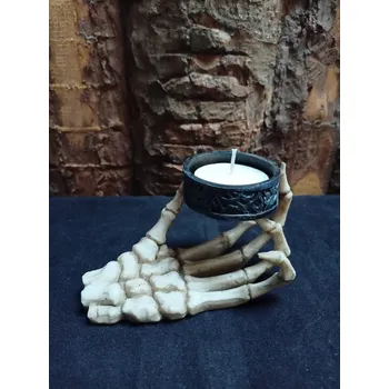 Svícen Svícen na čajovou svíčku Kostra ruky