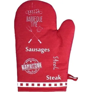 Kuchyňská zástěra DekorTextil Chňapka BARBECUE TIME červená
