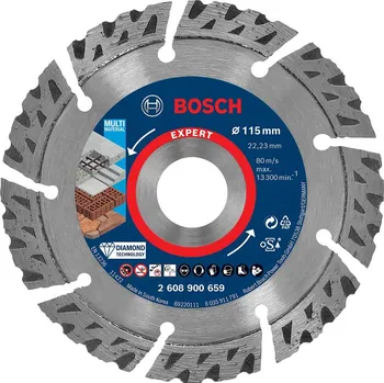 Řezný kotouč BOSCH Diamantový řezný kotouč EXPERT MultiMaterial 115 × 22,23 × 2,2 × 12 mm 2608900659 free_store_pickup