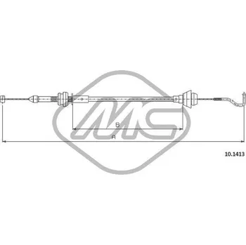 Lanko parkovací brzdy Lanko plynu, , 115522747, Metalcaucho, 83297