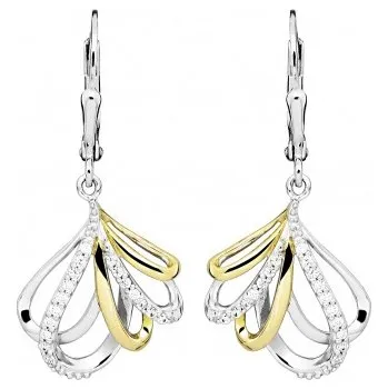 Náušnice Silver Cat Stříbrné visací náušnice s kubickými zirkony SC516 + 2 měsíce na vrácení zboží